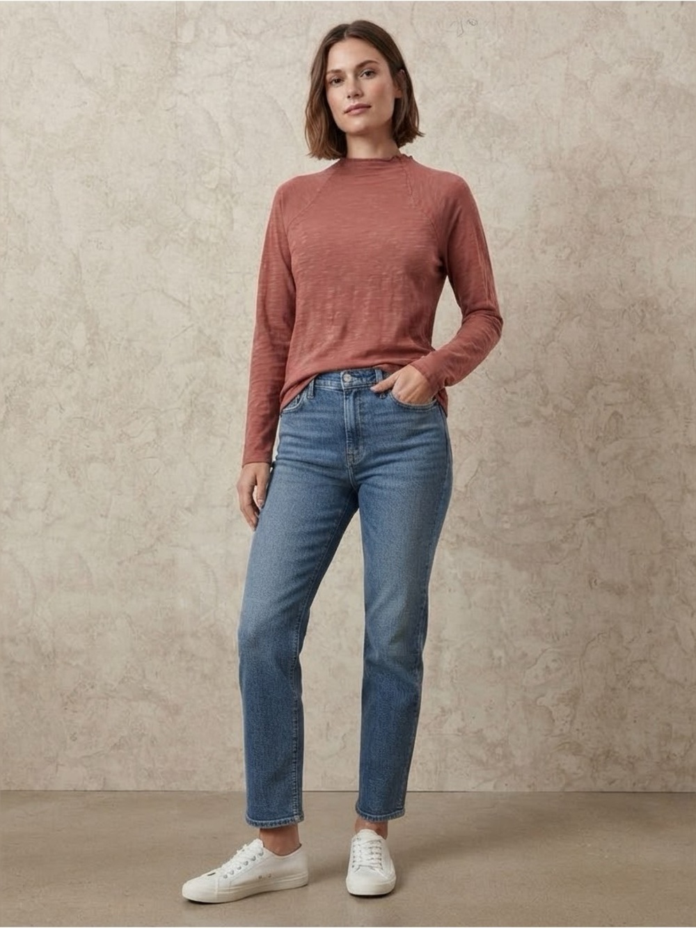 Chaser Mock Neck Long Sleeves Top